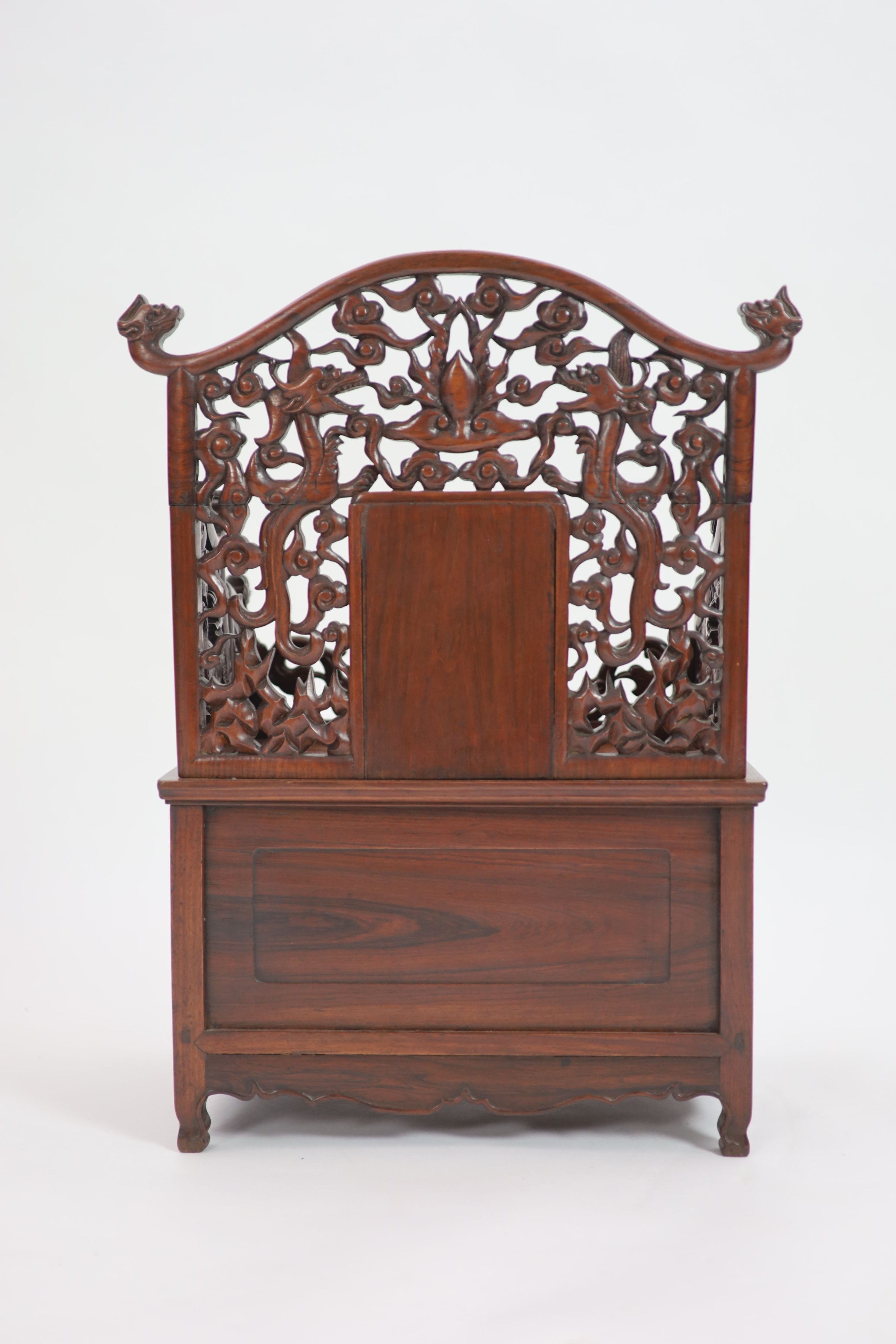 A fine Chinese huanghuali table cabinet, early Qing dynasty, 17th/18th century, 57.5 cm high, 42.5 cm wide